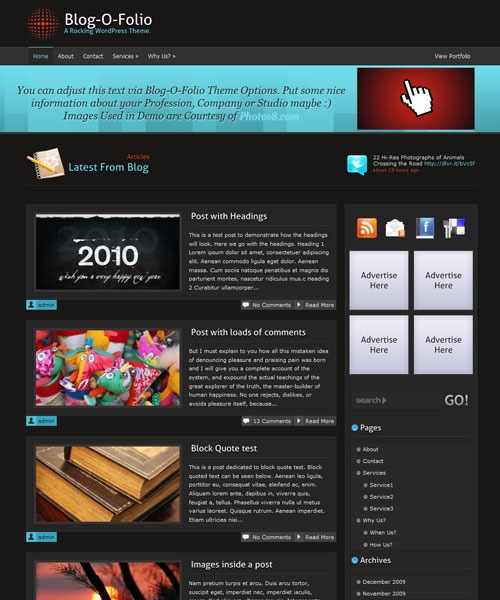 37 The Best And Coolest Free WordPress Themes 2011 | Artfans Design